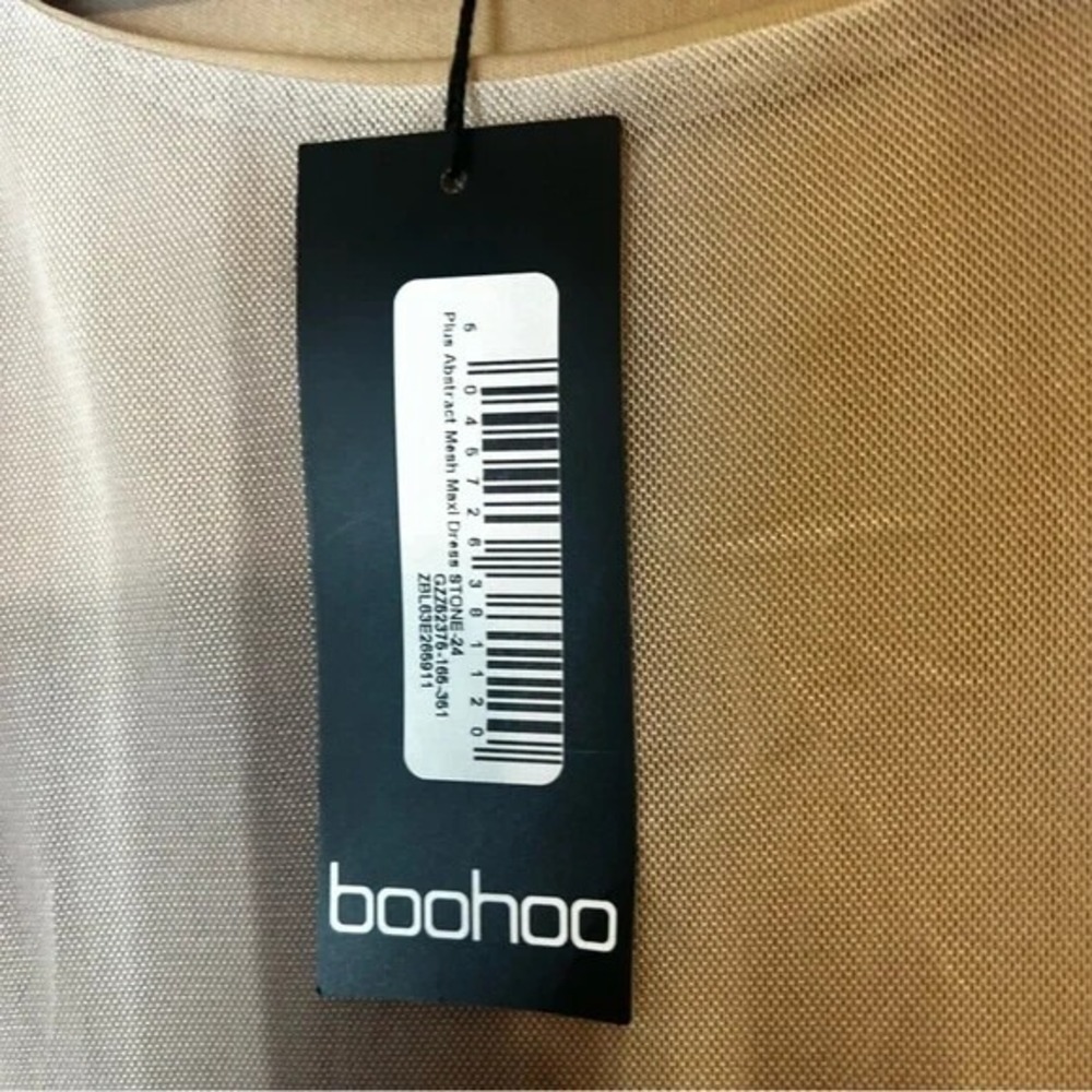 Boohoo Abstract Mesh Maxi Dress Size 20 New - Picture 2 of 4